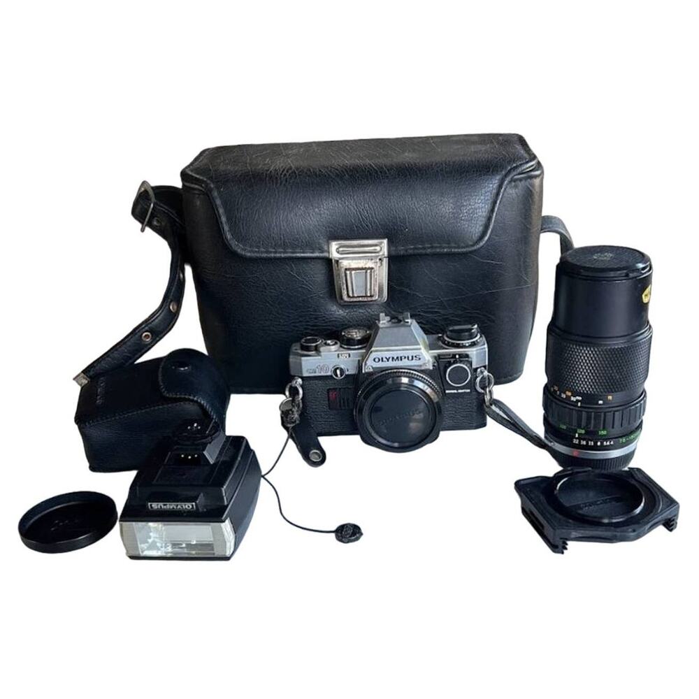Olympus OM 10 with Accessories and Case